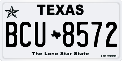 TX license plate BCU8572