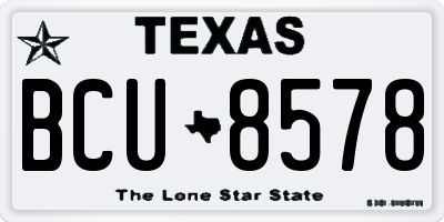 TX license plate BCU8578