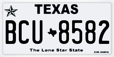 TX license plate BCU8582
