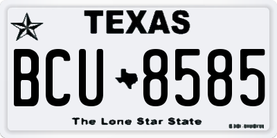 TX license plate BCU8585