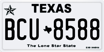 TX license plate BCU8588
