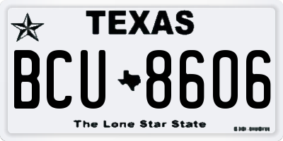 TX license plate BCU8606