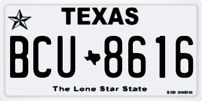 TX license plate BCU8616