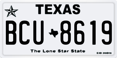 TX license plate BCU8619