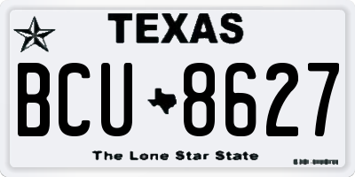 TX license plate BCU8627