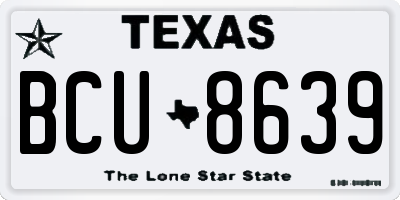 TX license plate BCU8639