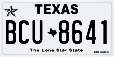 TX license plate BCU8641