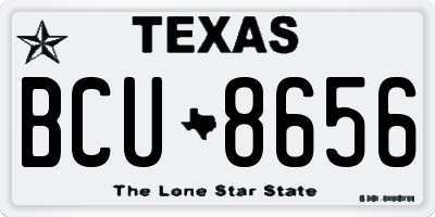 TX license plate BCU8656