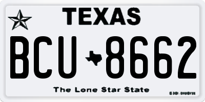 TX license plate BCU8662