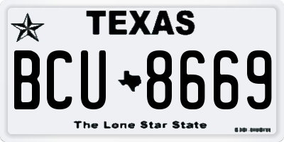 TX license plate BCU8669
