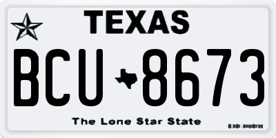 TX license plate BCU8673