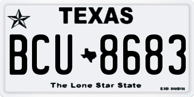 TX license plate BCU8683