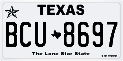 TX license plate BCU8697
