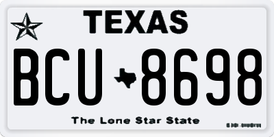 TX license plate BCU8698