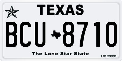 TX license plate BCU8710