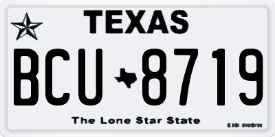 TX license plate BCU8719