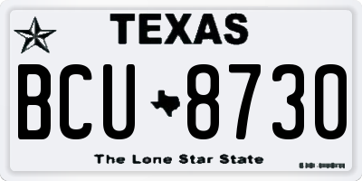 TX license plate BCU8730
