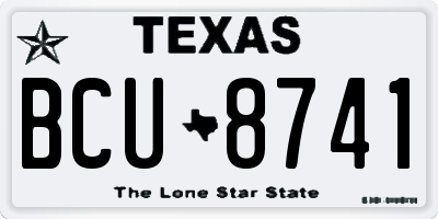 TX license plate BCU8741