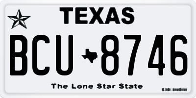 TX license plate BCU8746