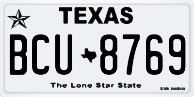 TX license plate BCU8769