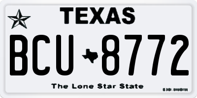 TX license plate BCU8772
