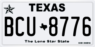 TX license plate BCU8776