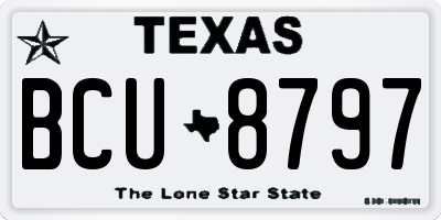 TX license plate BCU8797