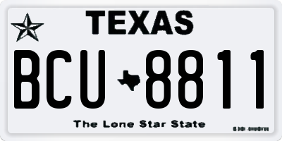 TX license plate BCU8811