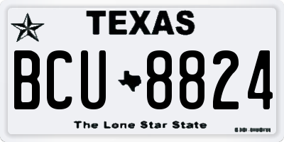 TX license plate BCU8824