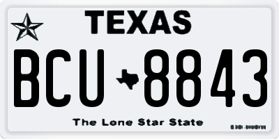 TX license plate BCU8843