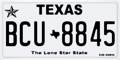 TX license plate BCU8845