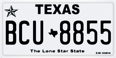 TX license plate BCU8855