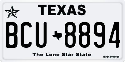 TX license plate BCU8894