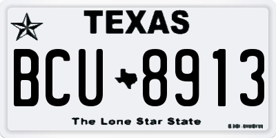 TX license plate BCU8913