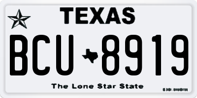 TX license plate BCU8919