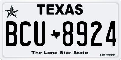 TX license plate BCU8924