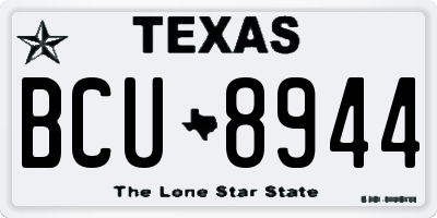 TX license plate BCU8944