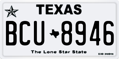 TX license plate BCU8946