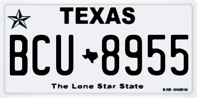 TX license plate BCU8955