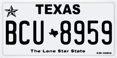 TX license plate BCU8959