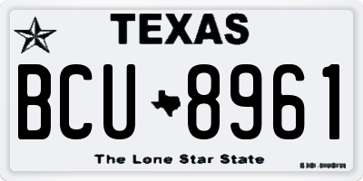 TX license plate BCU8961