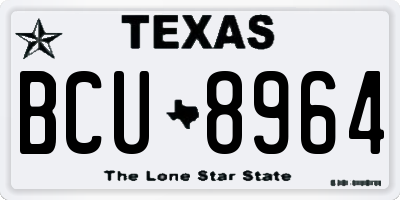 TX license plate BCU8964