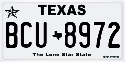 TX license plate BCU8972