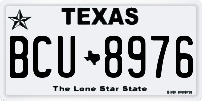 TX license plate BCU8976