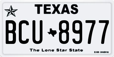 TX license plate BCU8977