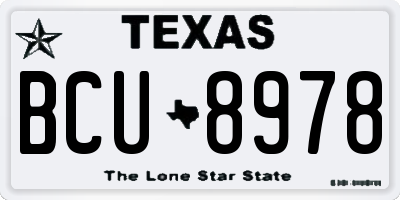TX license plate BCU8978