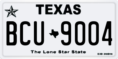 TX license plate BCU9004