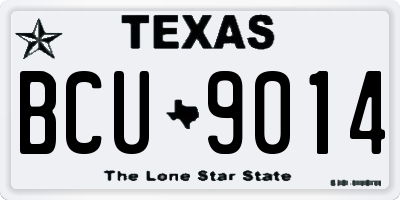 TX license plate BCU9014
