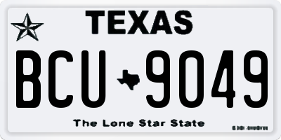 TX license plate BCU9049