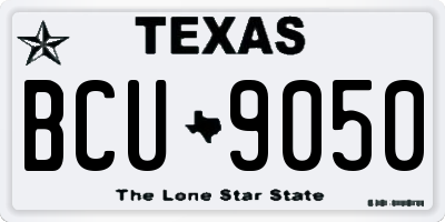 TX license plate BCU9050